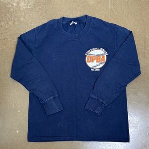 Navy Blue Long Sleeve Men's Shirt